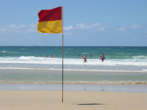 Fotos Fahne am Strand