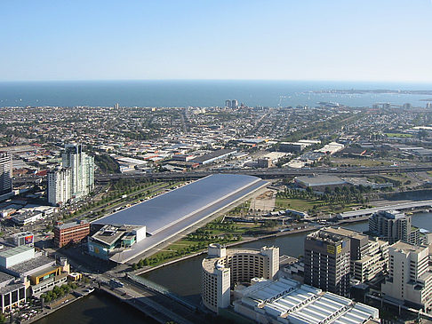 Melbourne von oben Foto 